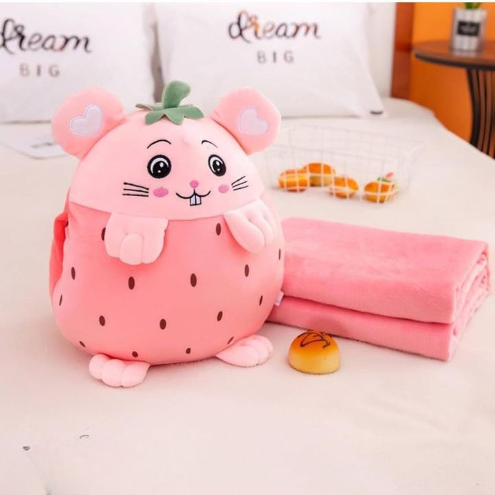 Fruit Series Toys Cum AC Blanket for Kids