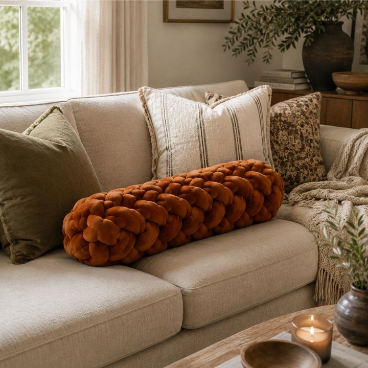 Modern Luxe Knot Bolster Cushion