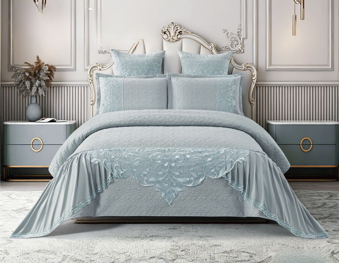 Safia 5 Piece Luxury Embroidered Bedding Set