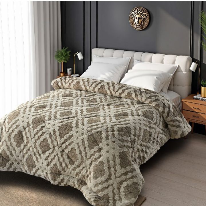 Rabbit Fur Embossed Winter Quilt - A Statement - The Gharnish - A Unit of Satkala Creations