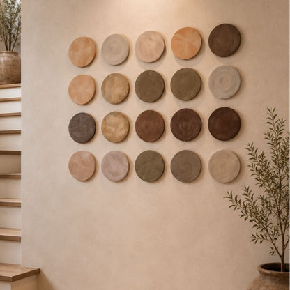 Earth Harmony Textured Circle Wall Art