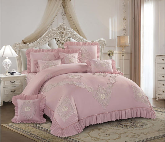Inayat 8-Piece Luxury Quilted Bedding Set - The Gharnish - A Unit of Satkala Creations