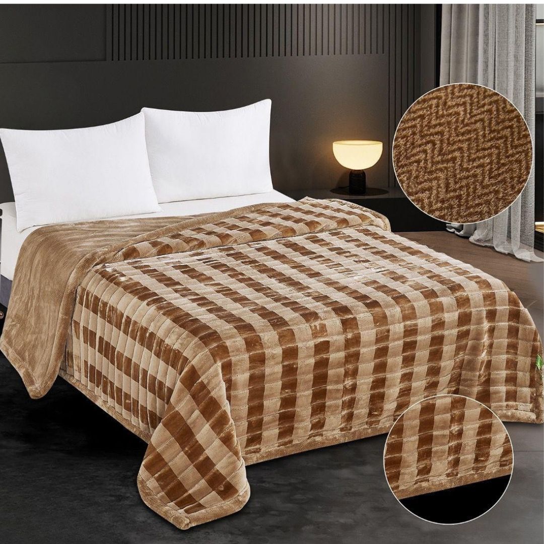 Premium Dual Color Designer Blanket for Winter - The Gharnish - A Unit of Satkala Creations