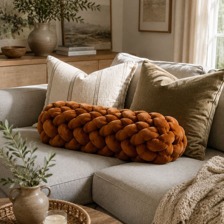 Modern Luxe Knot Bolster Cushion