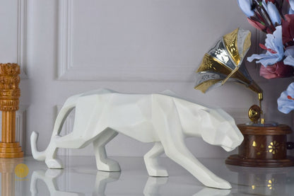 Surreal Panther Figurine - White