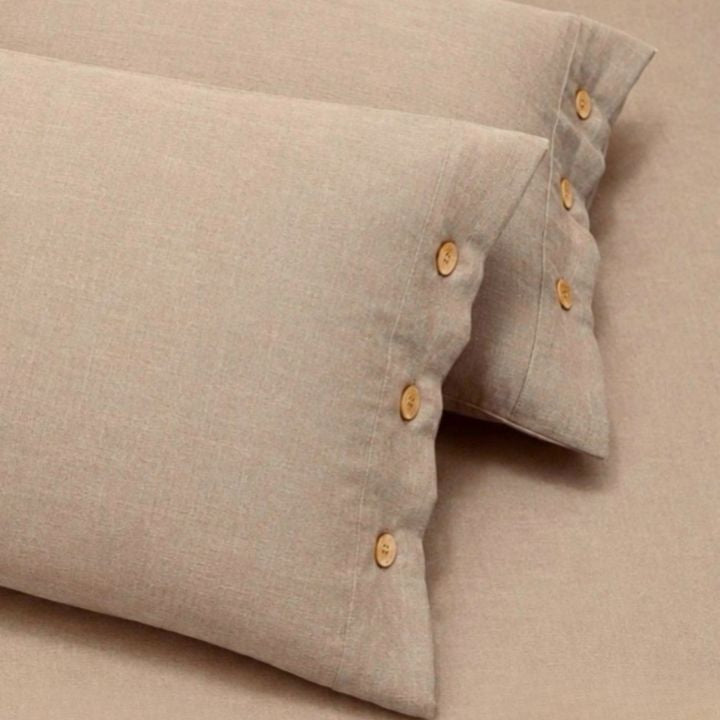 Organic muslin cotton king size bedsheet set with soft, breathable fabric from The Gharnish, shown in the image.