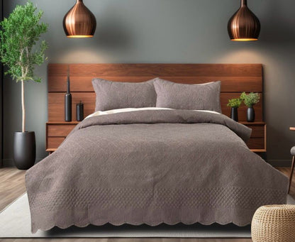 Serenity Quilted Bedspread Set – 3 Pcs | Luxe Comfort for Modern Living - The Gharnish - A Unit of Satkala Creations
