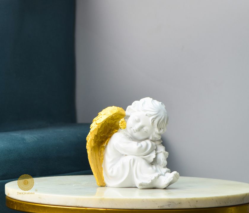 Golden Wings Angel Figurine - Set of 2