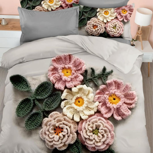 Eternal Blossom 7D Print Bedsheet Set
