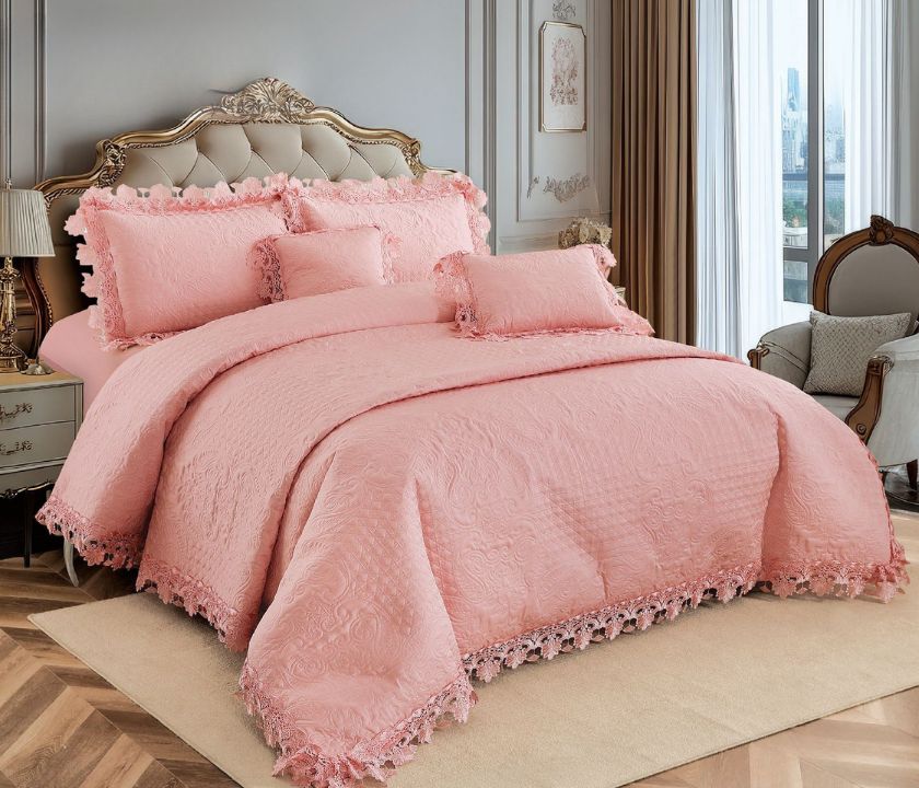 Kainaat Premium Bedding Set of 5 Pcs - The Gharnish - A Unit of Satkala Creations