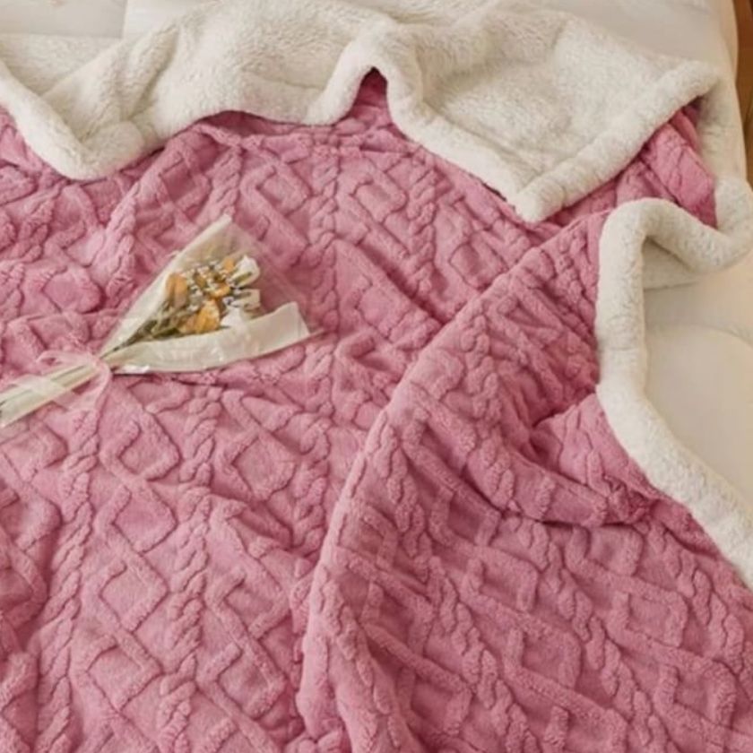 Premium Quality Imported Knitted Sherpa Blanket - The Gharnish - A Unit of Satkala Creations