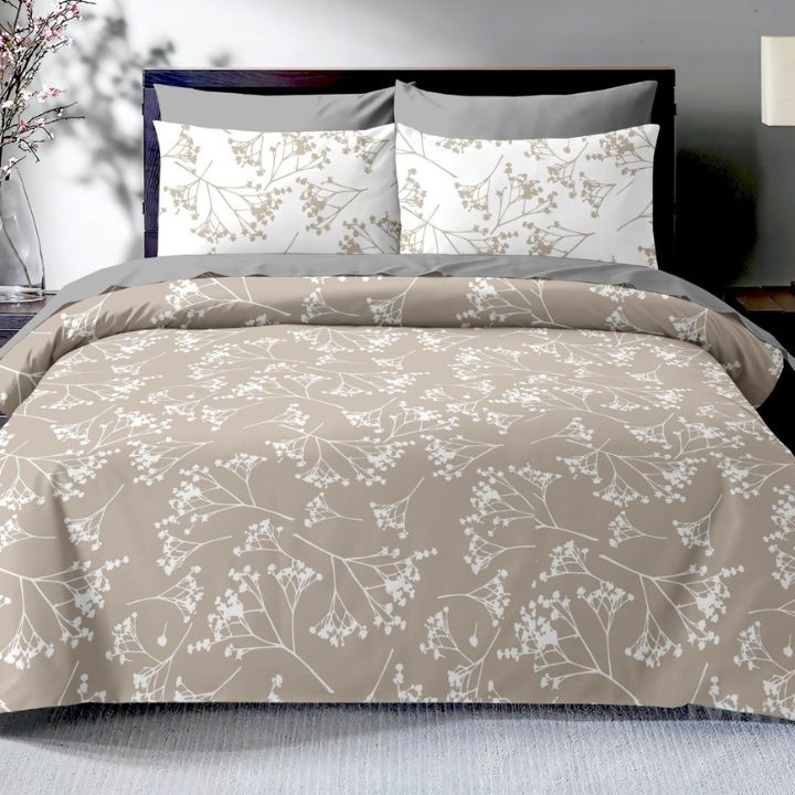 Nature Bliss 100% Cotton Double Bedsheet – Soft & Breathable with Pillow Covers - The Gharnish - A Unit of Satkala Creations