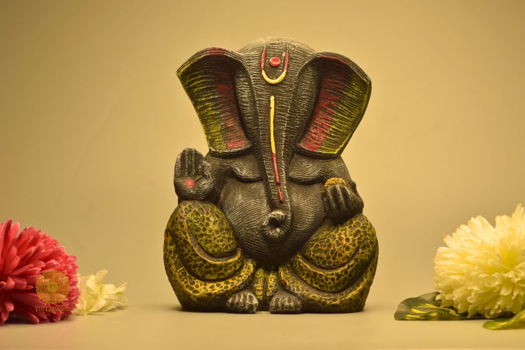 Modern Design Blessing Ganesha Statue (8x10 Inches)