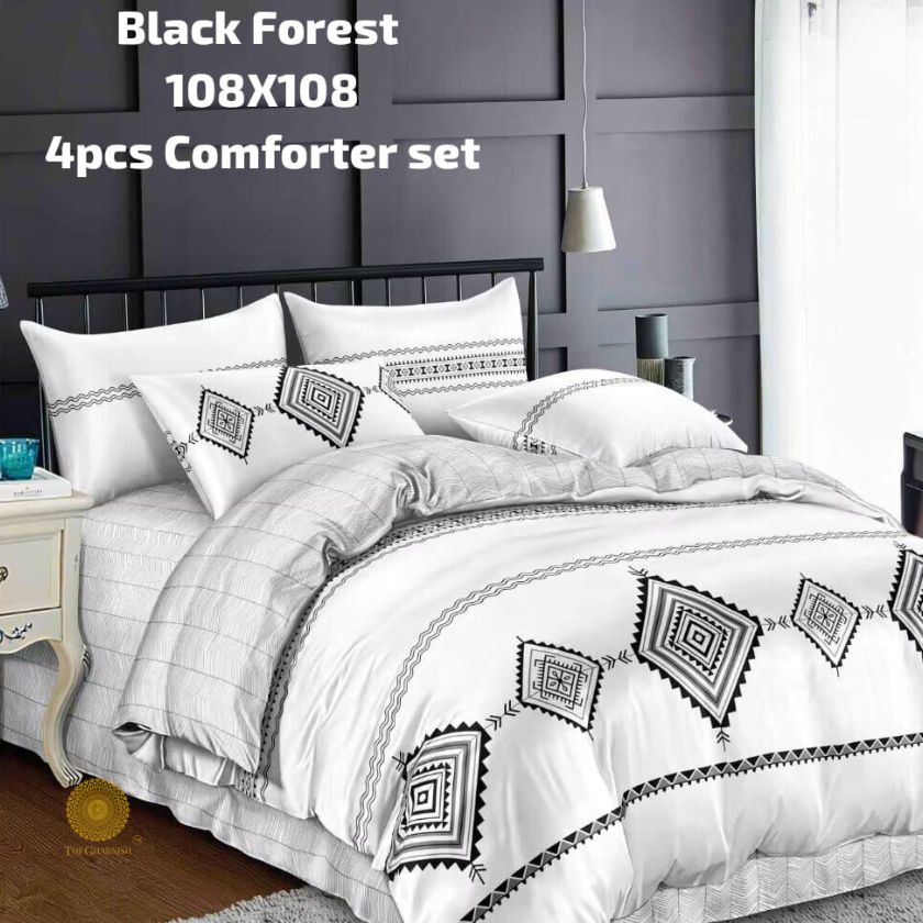 Black Forest 4 Pieces  REVERSIBLE Comforter Set