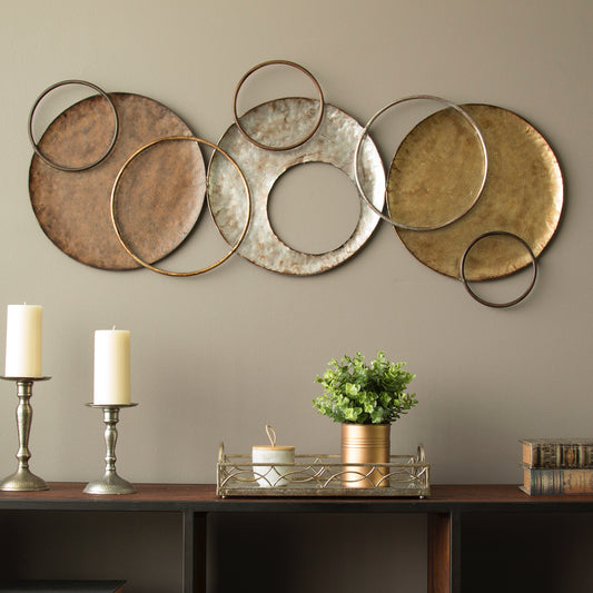 Ring Designed Circle Wall Art (48x 19 Inches)