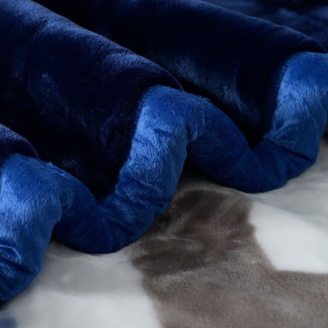 Ivory Premium Cloudy Double Ply Winter Blanket - The Gharnish - A Unit of Satkala Creations