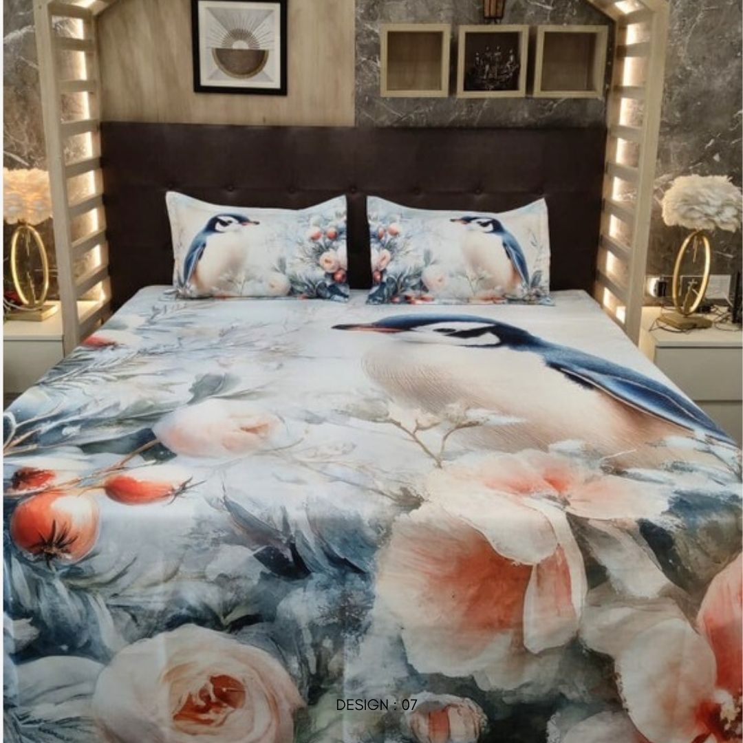 Snow Heaven 3pcs Bedsheet Set / Designer collection for kids room