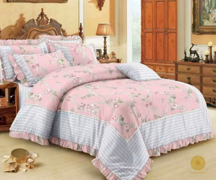 Lavida Reversible Supersoft 4 Pcs Comforter Set With Frill