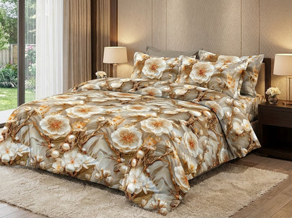 Colorful Blossom Series king size 7D printed bedsheet for kids corner by The Gharnish, featuring vibrant floral patterns.