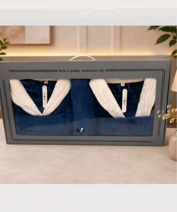 LuxeSpa Couple Bathrobe & Towel 8 Pcs Set