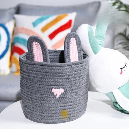 Cute Rabbit Rope Storage Basket