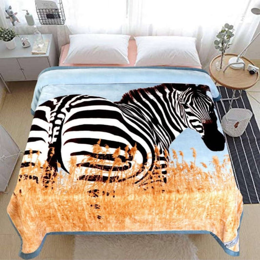 Ultra Soft & Premium Heavy Panel Design Wildlife Cloudy Blanket - The Gharnish - A Unit of Satkala Creations