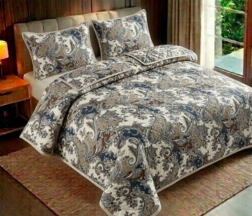 Reversible floral bedding set by The Gharnish with 3 pieces, featuring colorful flower patterns on soft fabric for a cozy bedroom look.