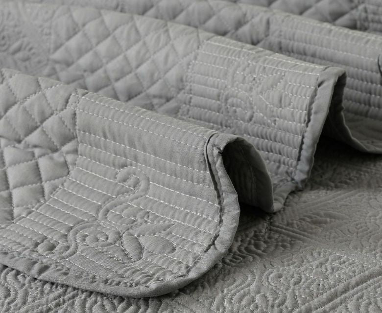 Serenity Quilted Bedspread Set – 3 Pcs | Luxe Comfort for Modern Living - The Gharnish - A Unit of Satkala Creations
