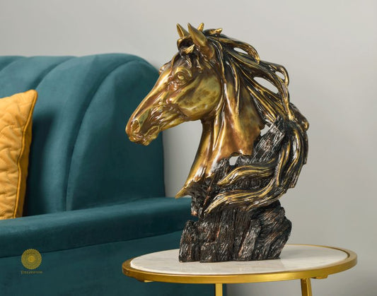 Modern Hair Horse Sclupture (6x12x16 Inches)