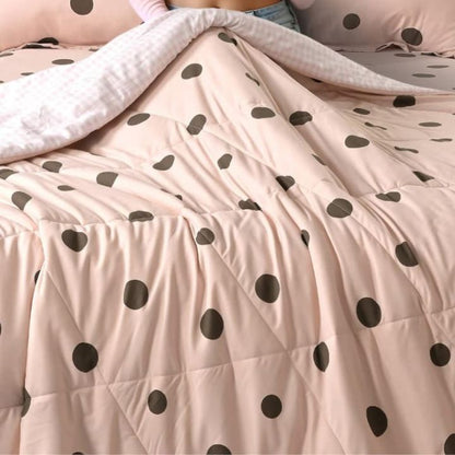 Ultimate & Stylish 4 Pieces Polka Dot Comforter Set - The Gharnish - A Unit of Satkala Creations