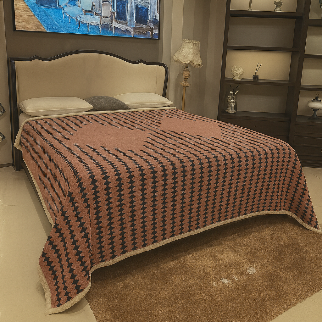 Luxury and Imported Herringbone Pattern Double Bed Ac Blanket - The Gharnish - A Unit of Satkala Creations