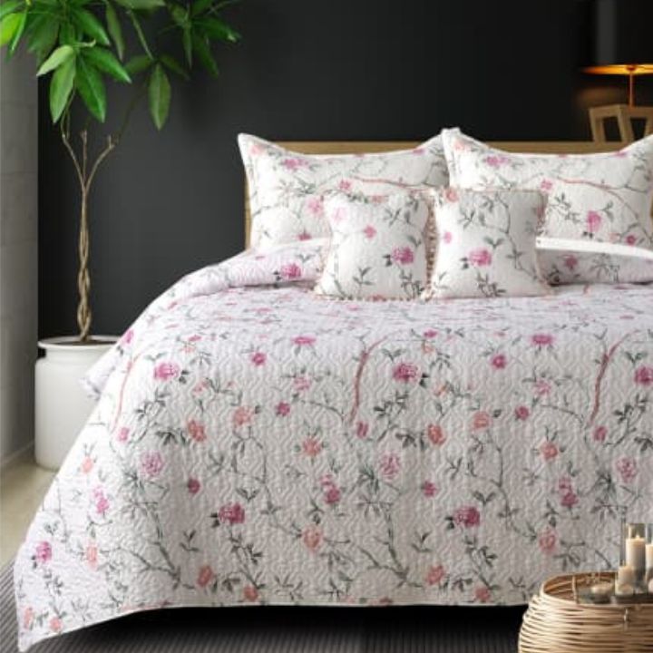 Premium & Imported 5 Pcs Quilted Bedcover Set - The Gharnish - A Unit of Satkala Creations