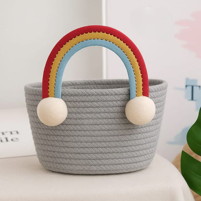 Girls Cute Rainbow Handle Bag – Stylish & Fun Accessory for Little Fashionistas - The Gharnish - A Unit of Satkala Creations