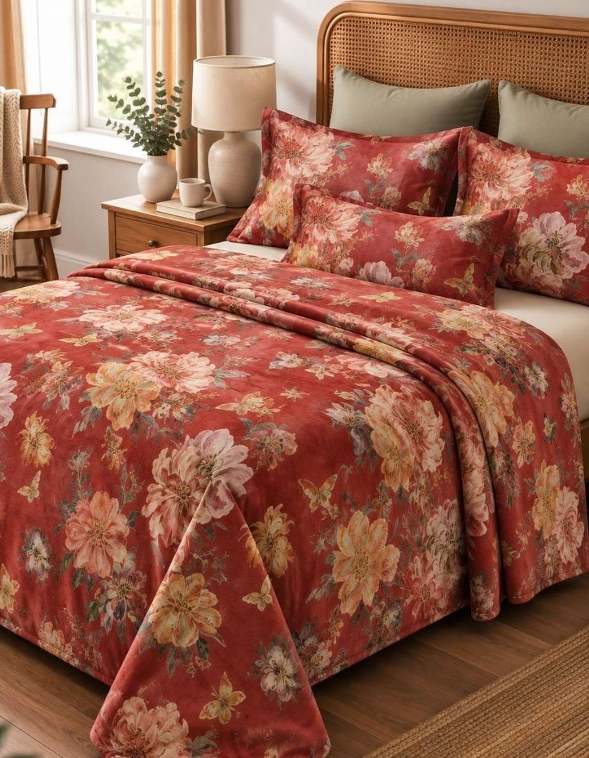 Super Soft Snow Faux Premium Warm Bedsheet Set