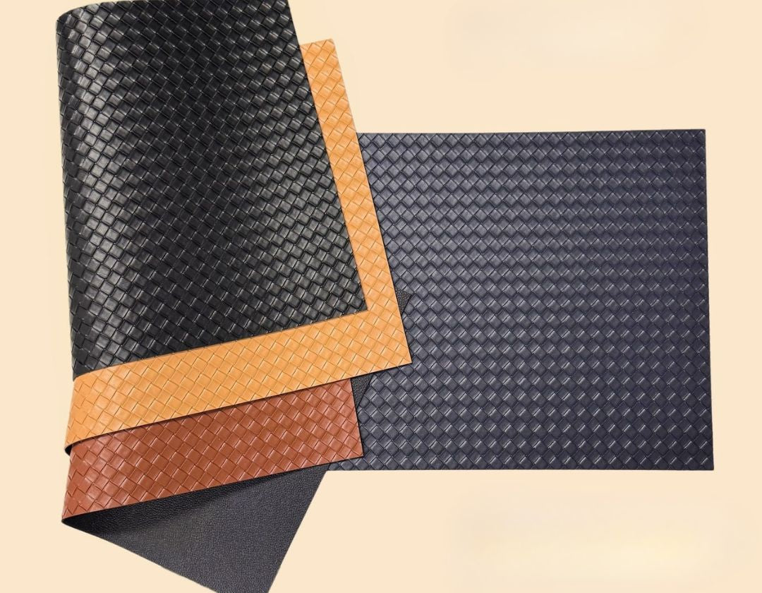 Leather Heat Resistant Rectangle Table Mats Set of 5