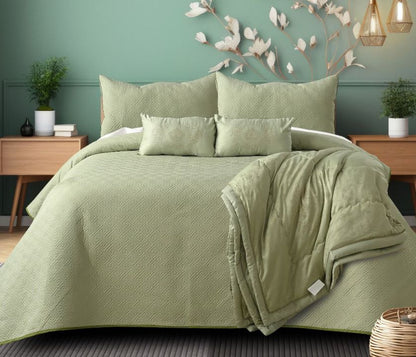 Sydney Designer luxurious 6Pcs Embroidery Bedding Set - The Gharnish - A Unit of Satkala Creations