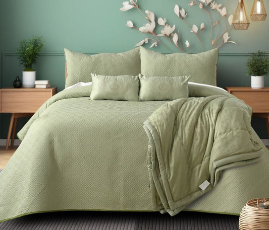 Sydney Designer luxurious 6Pcs Embroidery Bedding Set - The Gharnish - A Unit of Satkala Creations