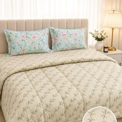 The Gharnish Boutique-Fit 4-piece king size comforter set with a plush, stylish comforter and matching pillow shams in elegant design