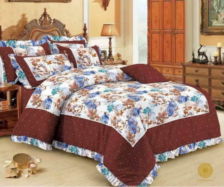 Lavida Reversible Supersoft 4 Pcs Comforter Set With Frill