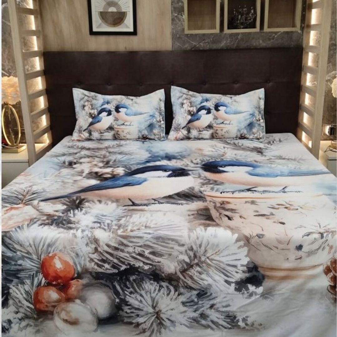 Snow Heaven 3pcs Bedsheet Set / Designer collection for kids room