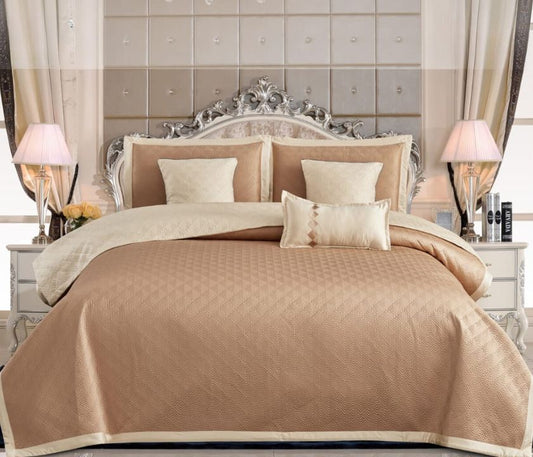 Luxury Double Bed 6 Pcs Quilted Bedcover Set