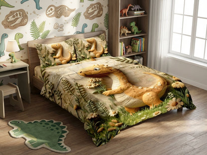 Colorful Magical Forest kids bedsheet from The Gharnish’s 7D printed bedding set, featuring vibrant forest and animal designs.