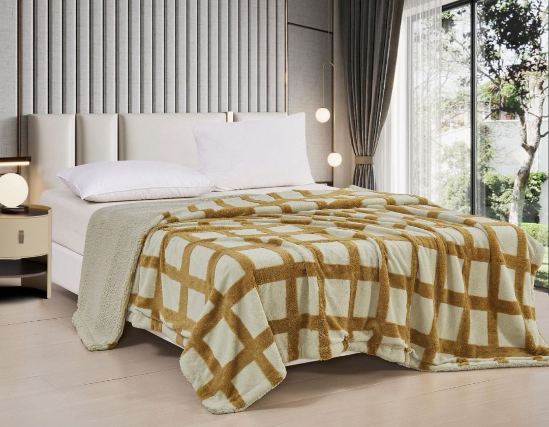 Soft double bed blanket by The Gharnish, ideal for winter and AC rooms, featuring cozy, plush fabric for comfortable sleep.
