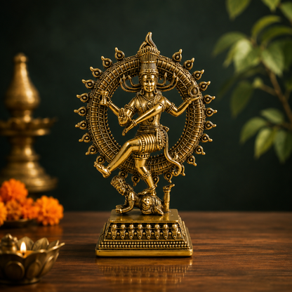 Nataraja Brass Murti  | Premium Wax Casting | Exquisite Handcrafted Finish