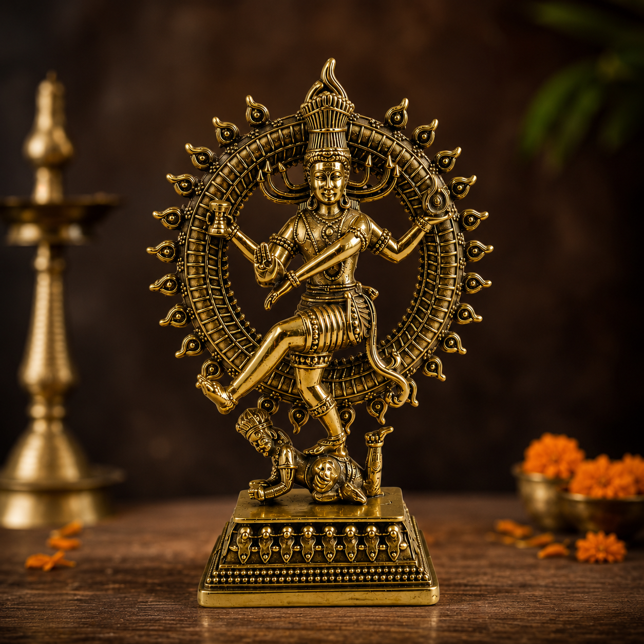 Nataraja Brass Murti  | Premium Wax Casting | Exquisite Handcrafted Finish