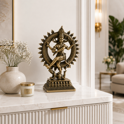 Nataraja Brass Murti  | Premium Wax Casting | Exquisite Handcrafted Finish