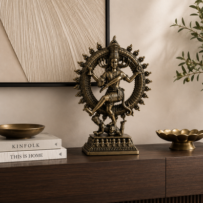 Nataraja Brass Murti  | Premium Wax Casting | Exquisite Handcrafted Finish