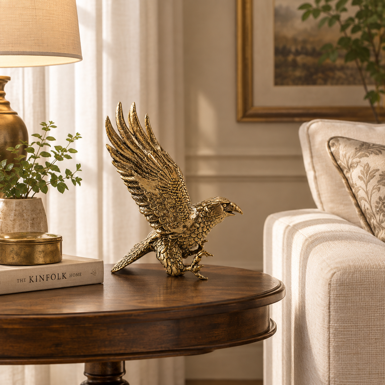 Antique Brass Garuda Eagle – Vastu Symbol of Power & Protection