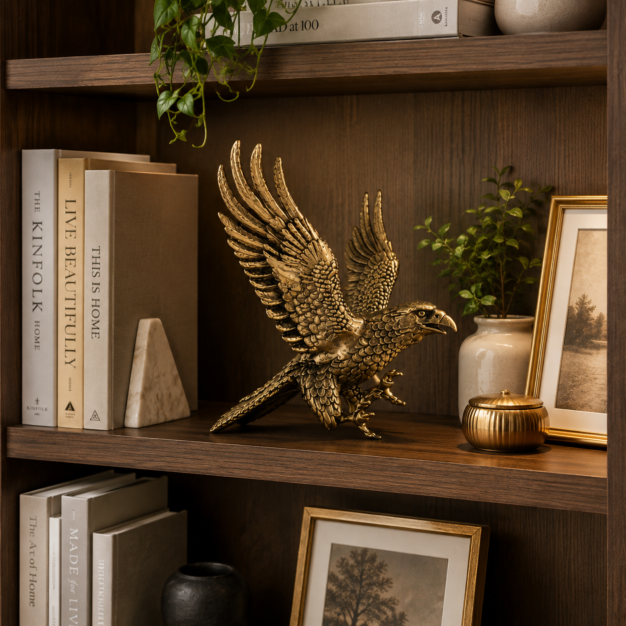 Antique Brass Garuda Eagle – Vastu Symbol of Power & Protection