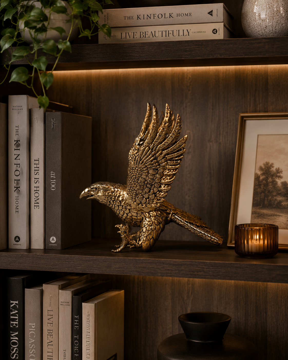 Antique Brass Garuda Eagle – Vastu Symbol of Power & Protection